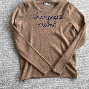 Lingua Franca Cashmere Champagne Mami Sweater